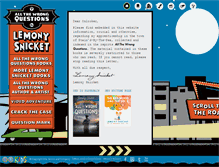 Tablet Screenshot of lemonysnicketlibrary.com